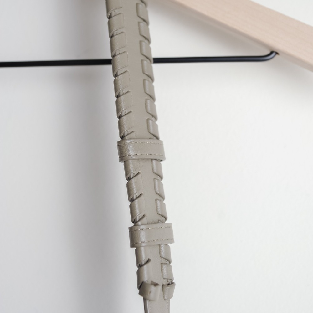 ALL SAINTS Kita Lea Crossbody Taupe Leather Bag Purse Shoulder Strap Smooth - Picture 8 of 12